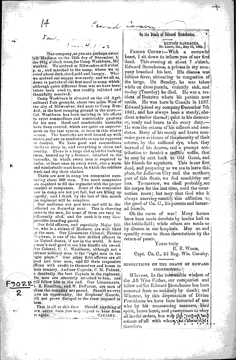  Topics: Civil War Date: 1862-05-13