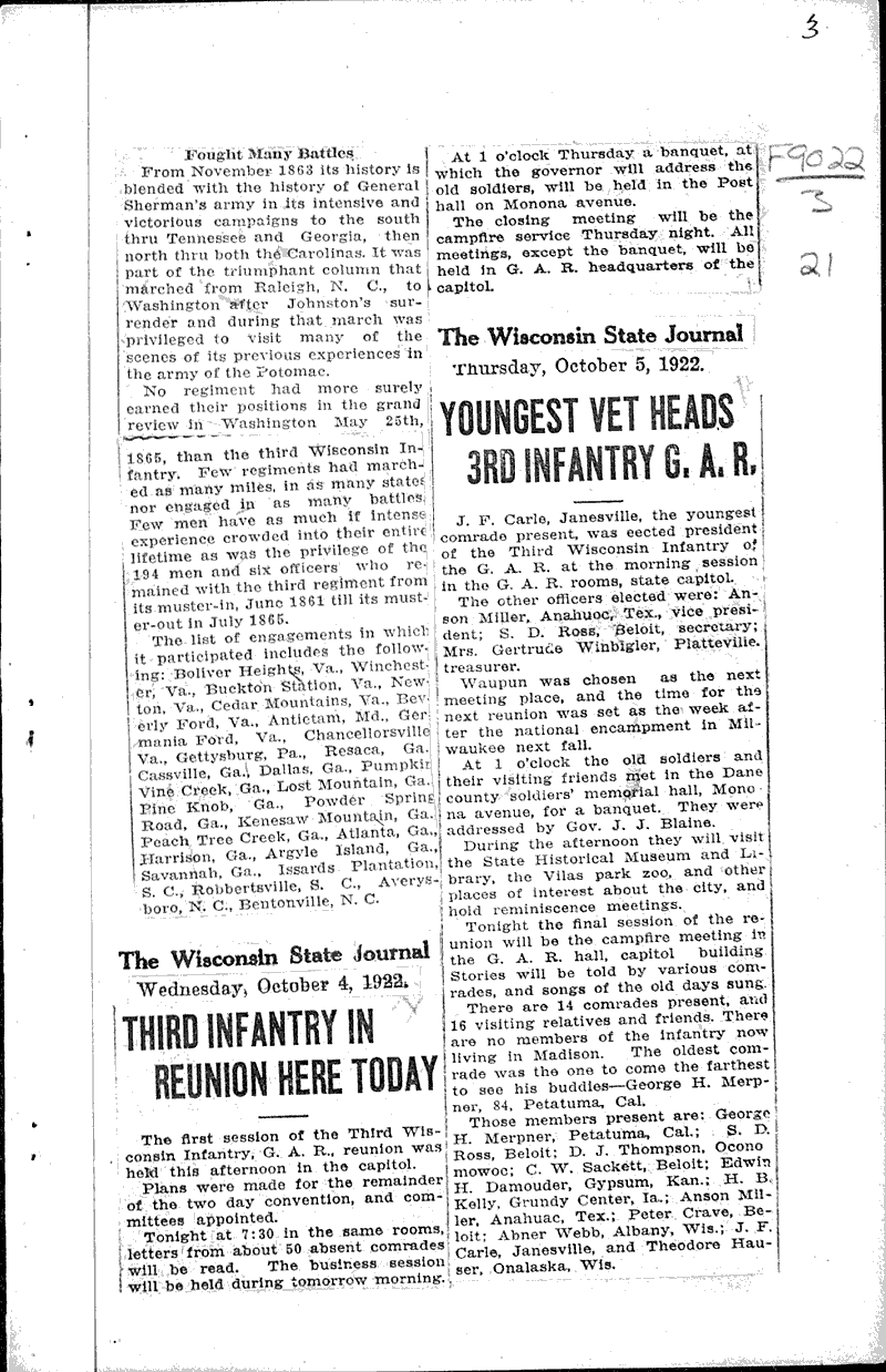  Topics: Civil War Date: 1922-10-05