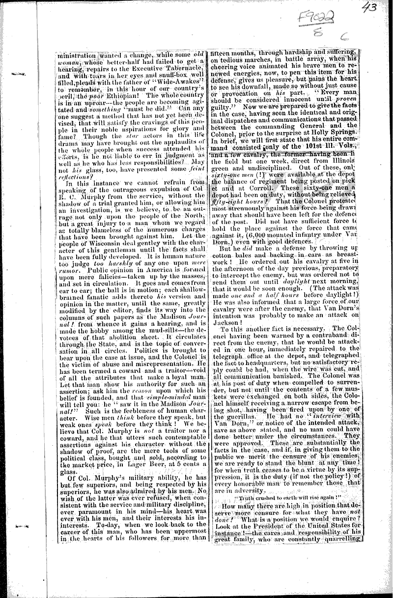  Topics: Civil War Date: 1863-02-25