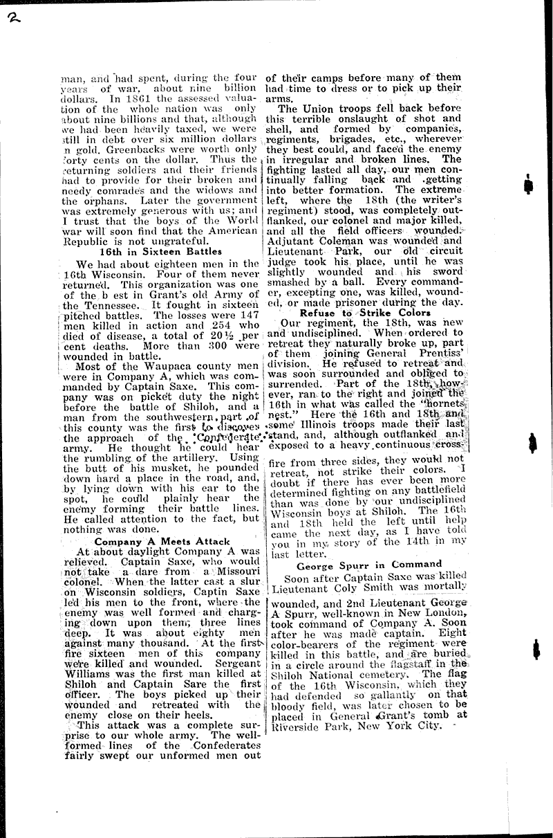  Source: New London Press Topics: Civil War Date: 1925-03-11