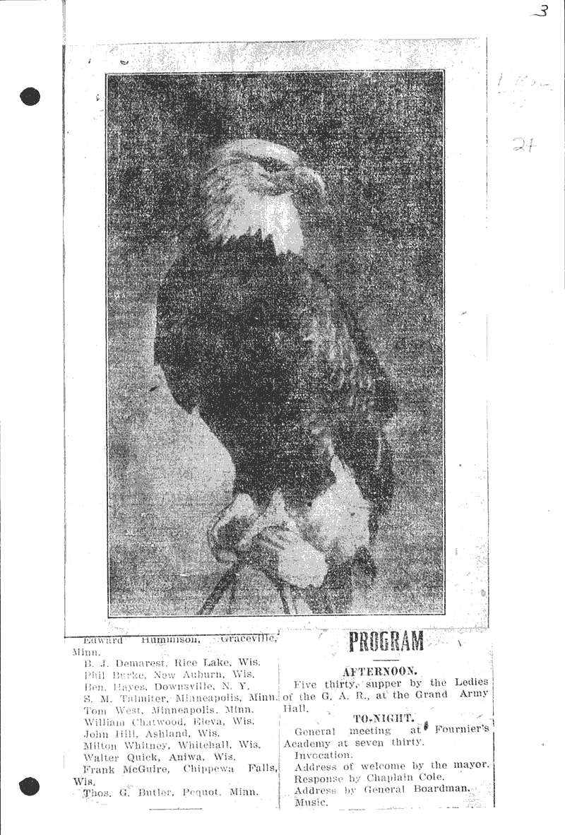  Source: Eau Claire Telegram Topics: Civil War Date: 1912-10-03