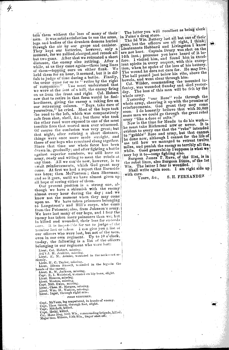  Source: Wisconsin State Journal Topics: Civil War Date: 1863-10-05