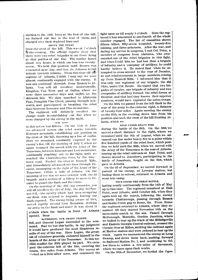  Source: Wisconsin State Journal Topics: Civil War Date: 1887-06-09