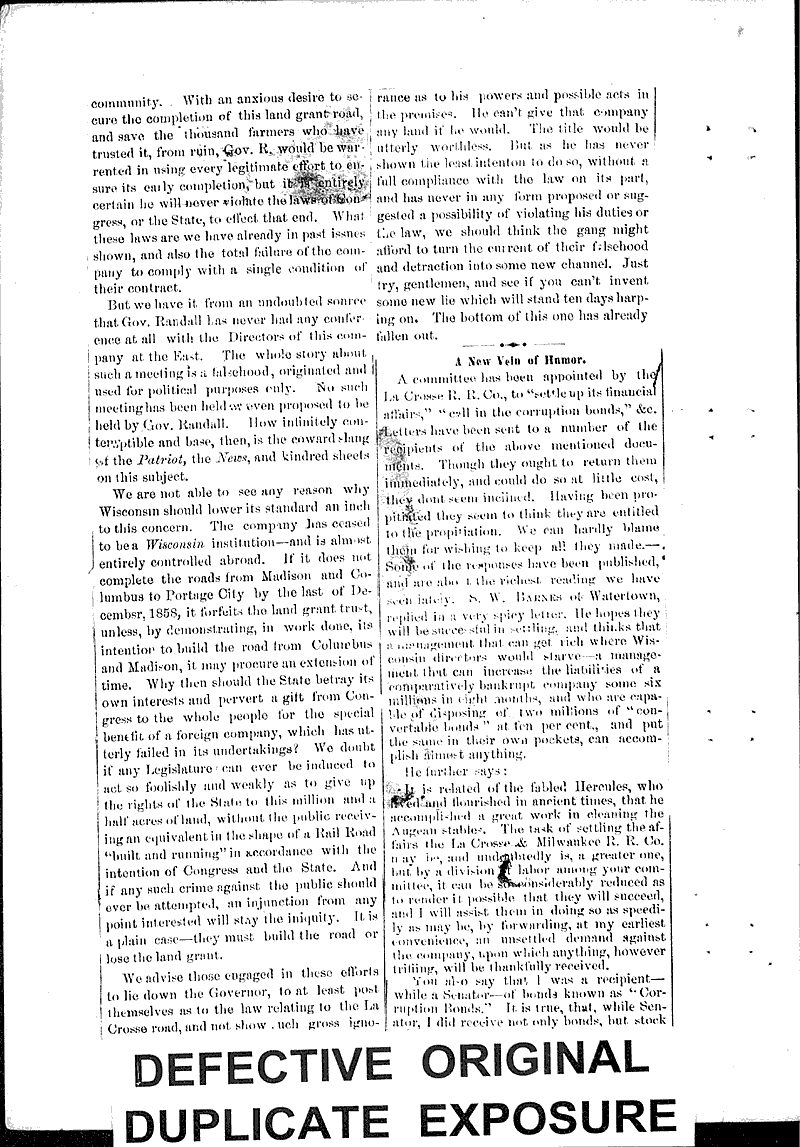  Source: Wisconsin State Journal Topics: Transportation Date: 1858-06-05