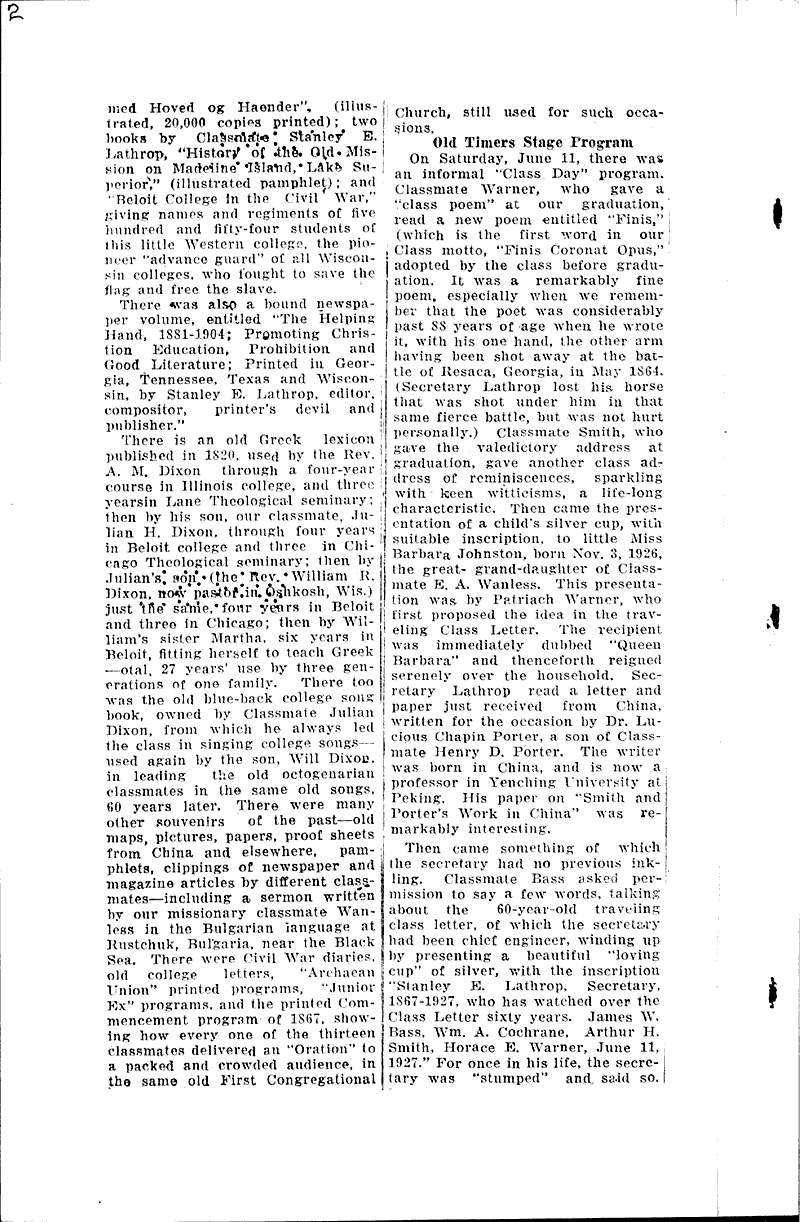  Source: Wisconsin State Journal Topics: Education Date: 1927-06-19