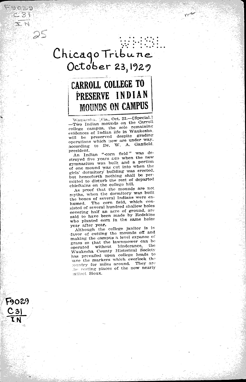  Source: Chicago Tribune Topics: Education Date: 1929-10-23