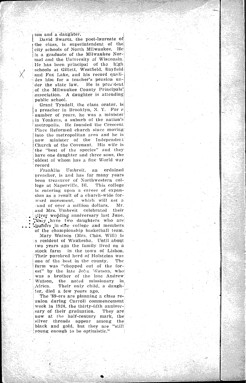  Source: Waukesha Freeman Topics: Education Date: 1921-09-23