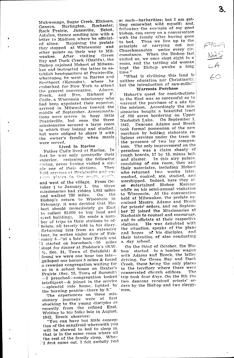  Source: Waukesha Daily Freeman Topics: Church History Date: 1933-10-02