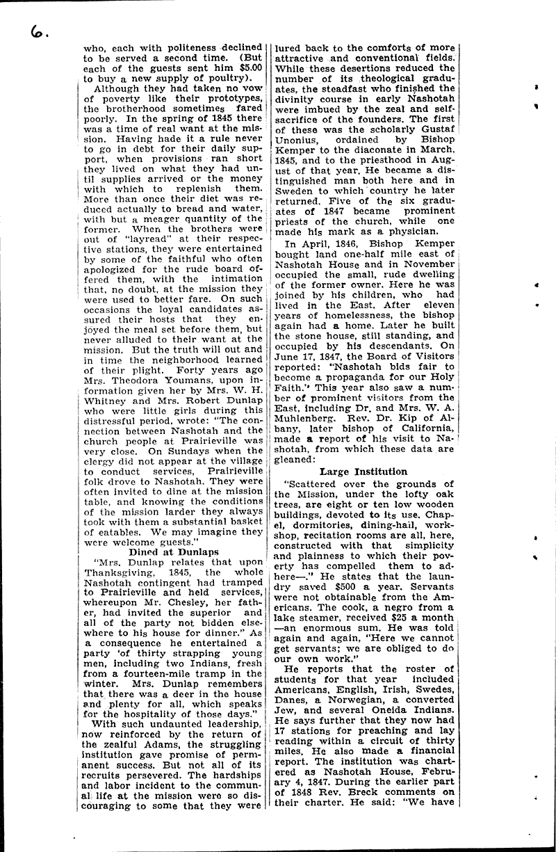  Source: Waukesha Daily Freeman Topics: Church History Date: 1933-10-02