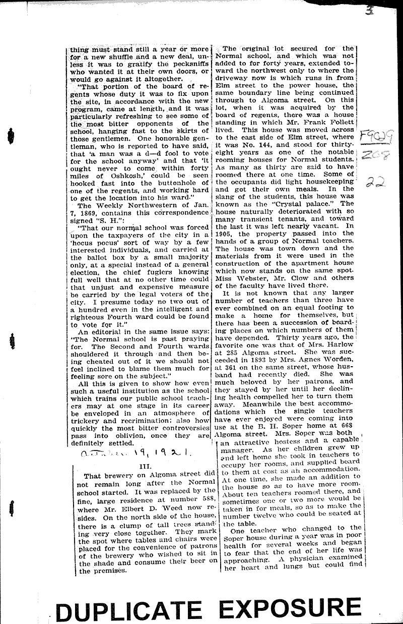  Source: Oshkosh Northwestern Topics: Education Date: 1921-10-17
