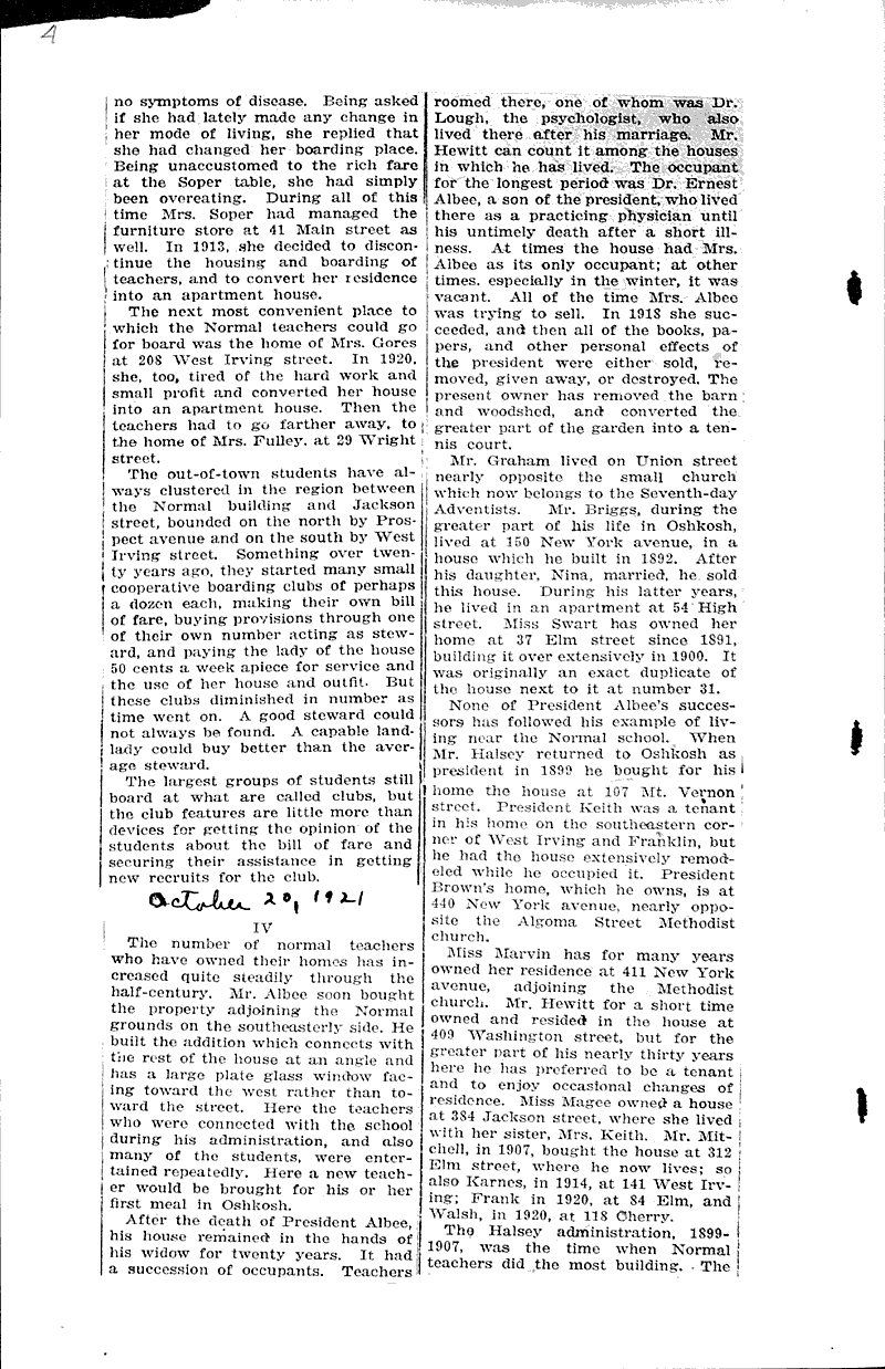  Source: Oshkosh Northwestern Topics: Education Date: 1921-10-17