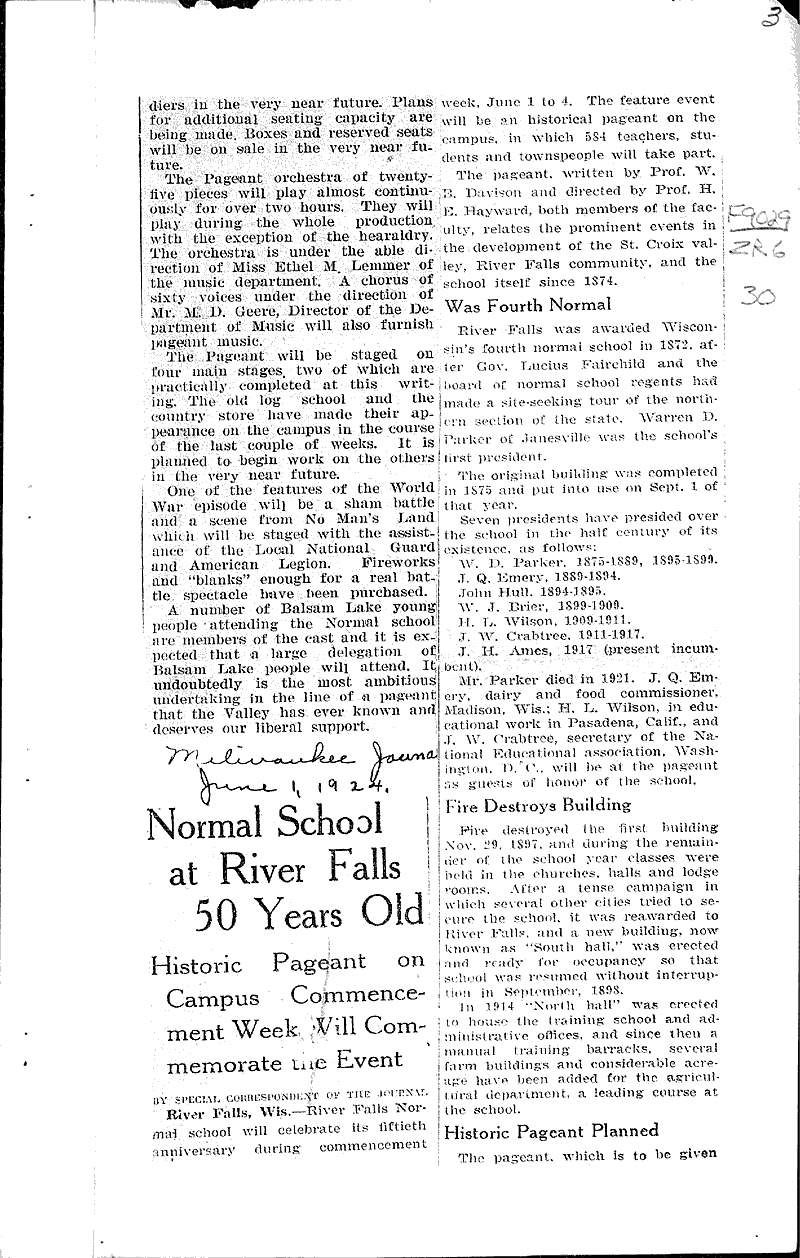  Source: River Falls Times Topics: Education Date: 1924-05-15