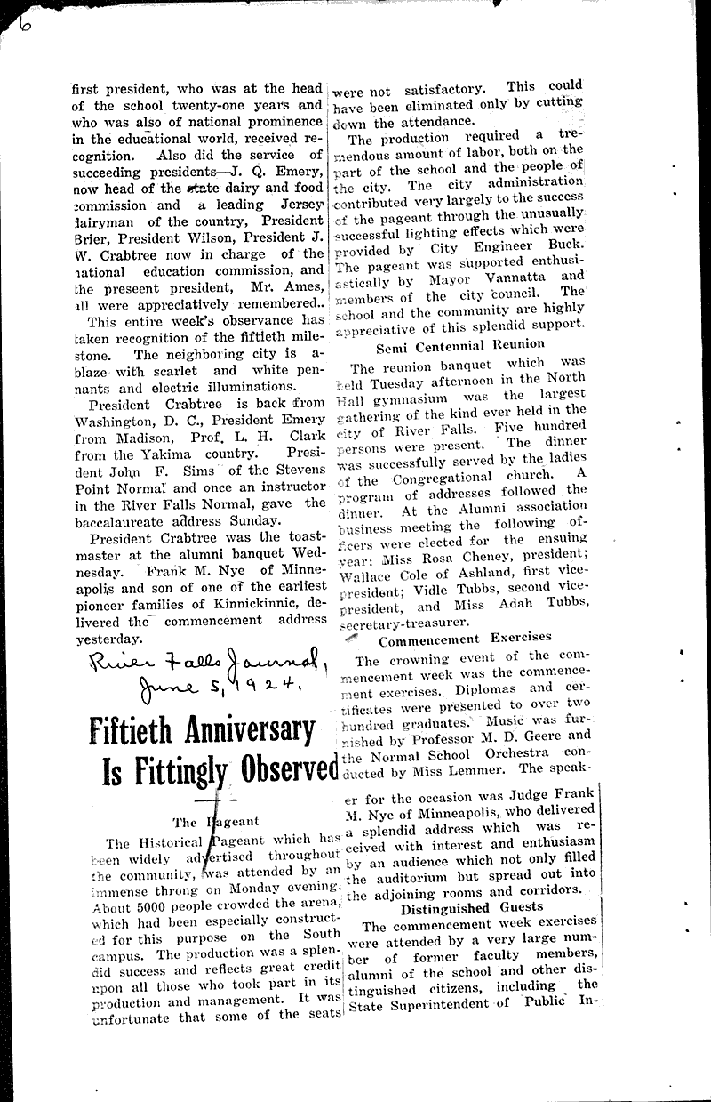  Source: River Falls Times Topics: Education Date: 1924-05-15