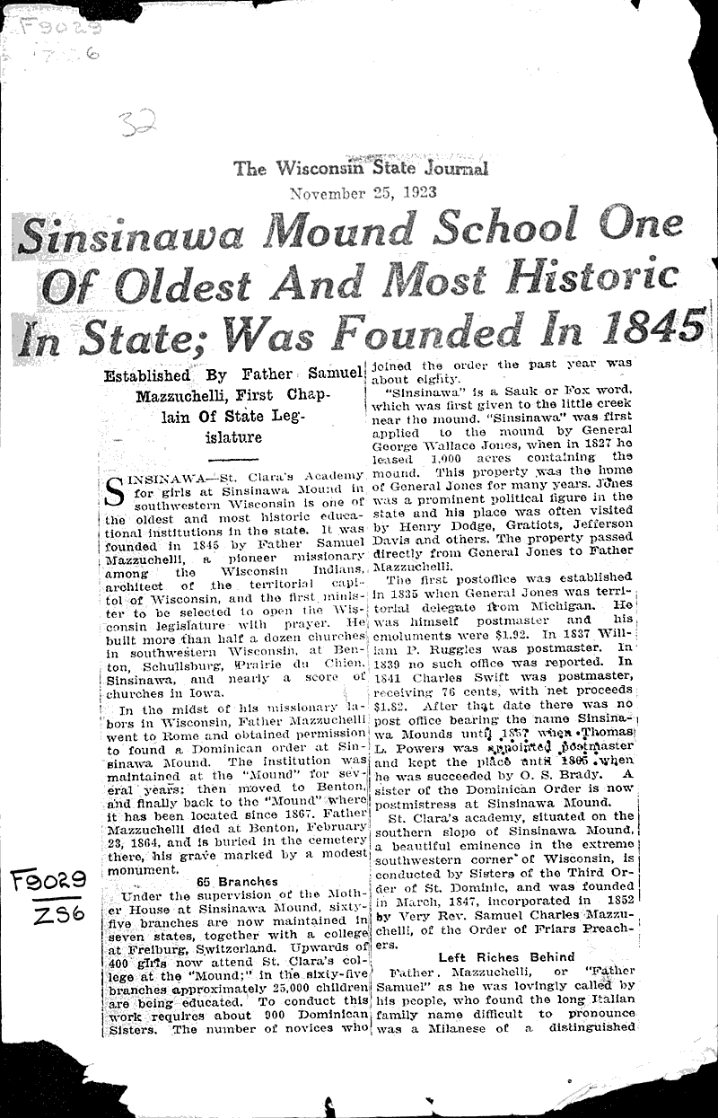  Source: Wisconsin State Journal Topics: Education Date: 1923-11-25