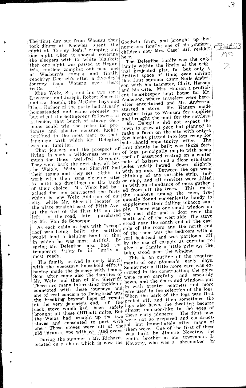 Authentic history of the city of antigo Newspaper Article/Clipping