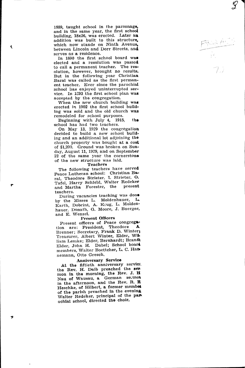  Source: Antigo Daily Journal Topics: Church History Date: 1934-12-21