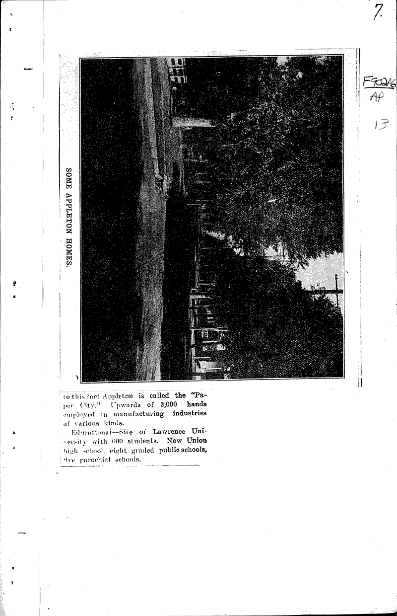 Appleton fifty years old today Newspaper Article/Clipping Wisconsin