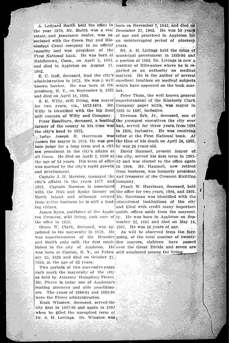  Source: Appleton Daily Post Topics: Government and Politics Date: 1907-11-09