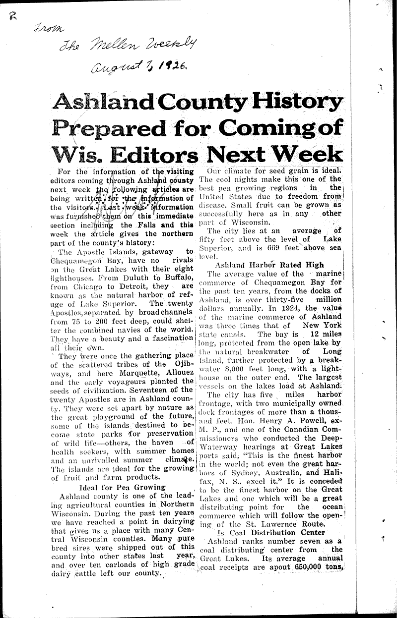  Source: Mellon Weekly-Record Topics: Industry Date: 1926-08-07