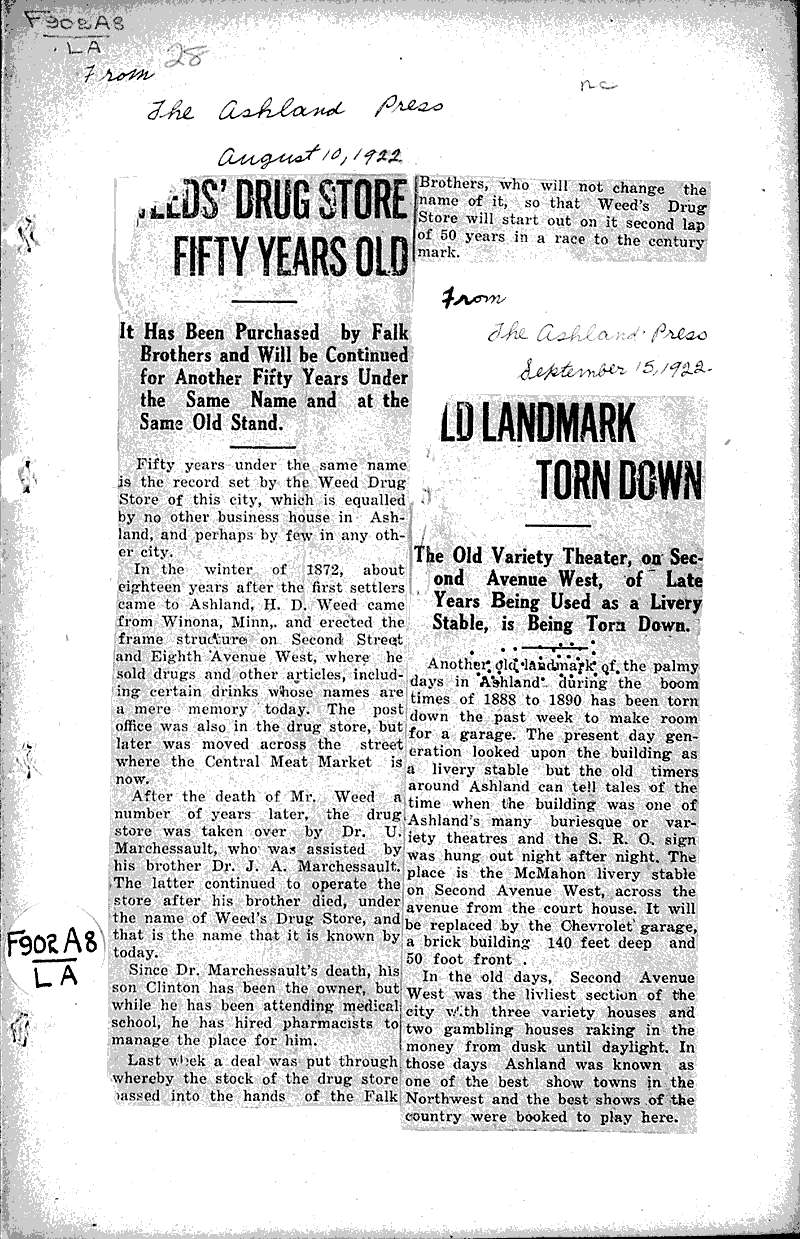  Source: Ashland Press Date: 1922-09-15