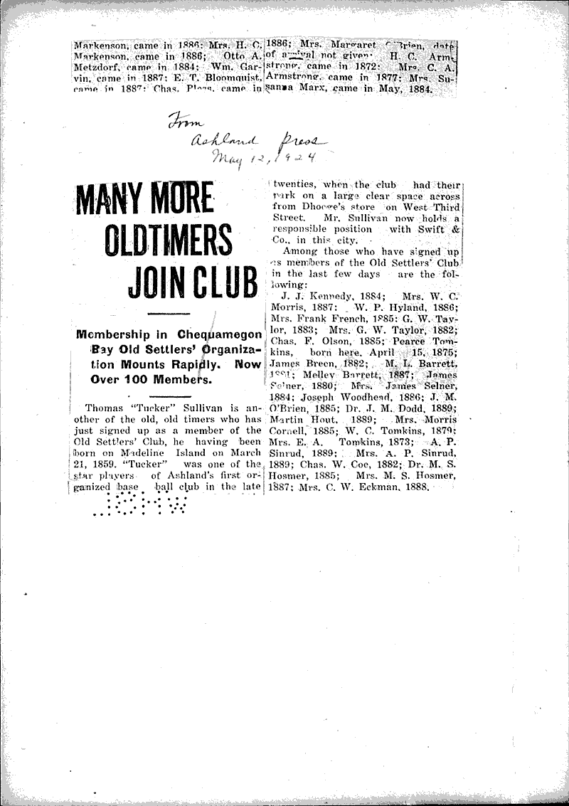  Source: Superior Telegram Topics: Social and Political Movements Date: 1924-04-29