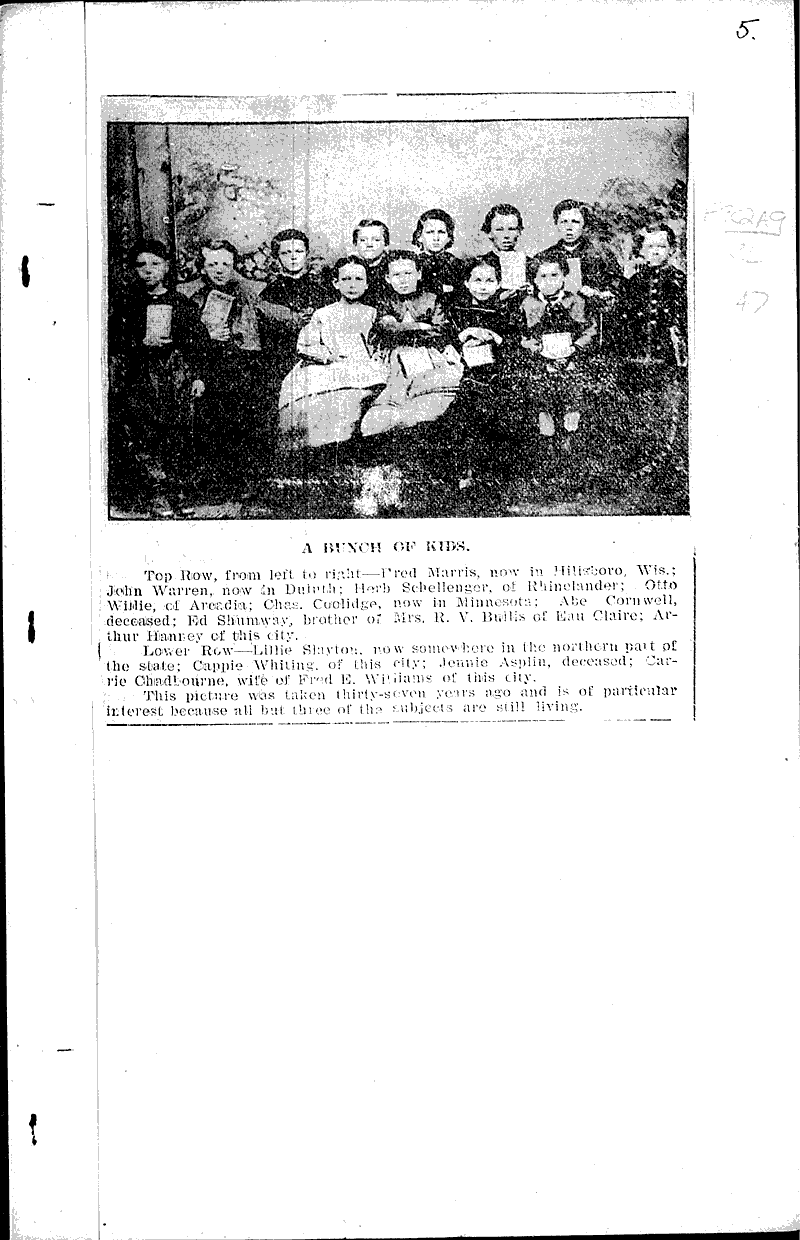  Source: Eau Claire Leader Topics: Industry Date: 1906-05-25