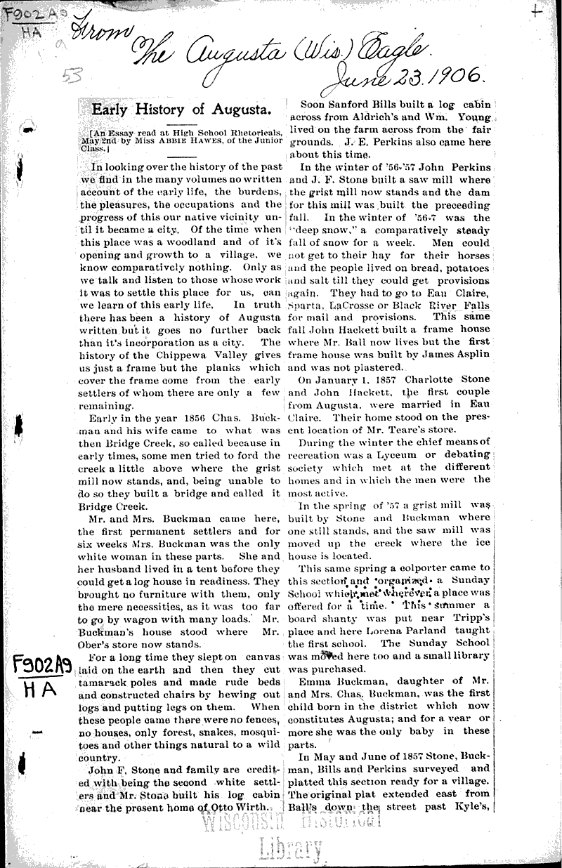  Source: Augusta Eagle Date: 1906-06-23