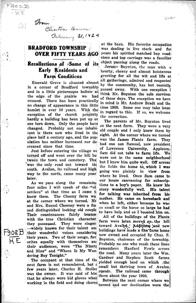  Source: Clinton Banner Date: 1924-02-21