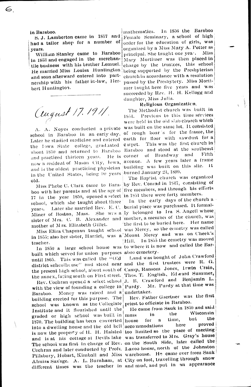  Source: Baraboo Daily News Date: 1911-07-27