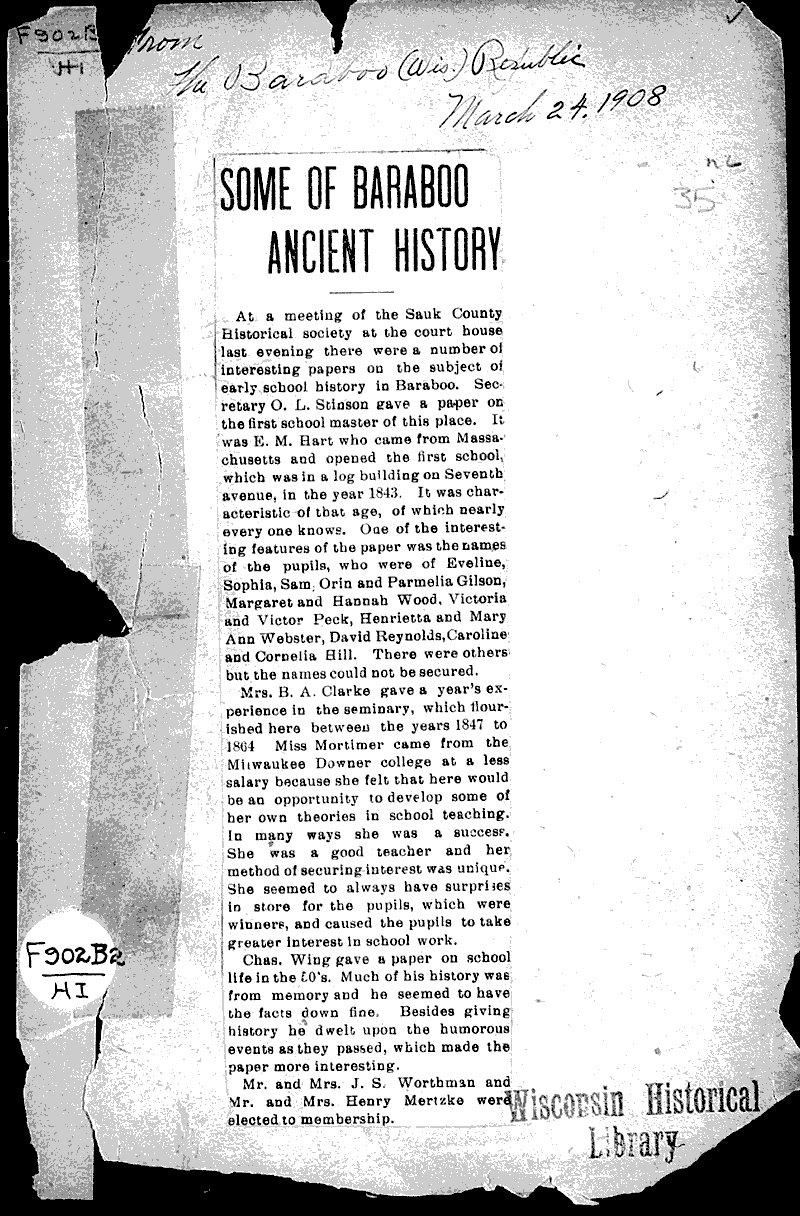  Source: Baraboo Republic Date: 1908-03-24