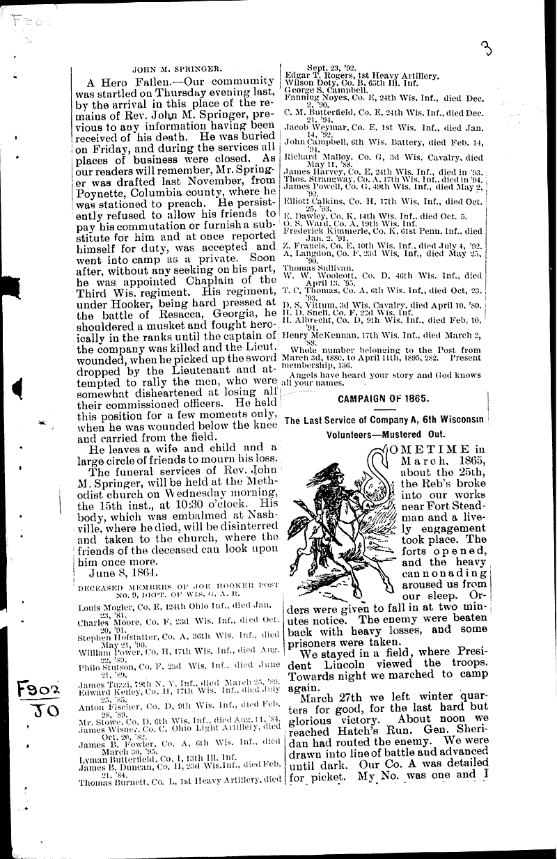  Source: Baraboo Republic Topics: Civil War Date: 1895-05-30