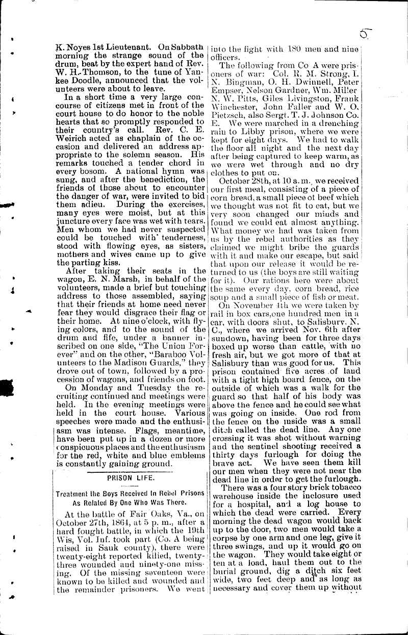  Source: Baraboo Republic Topics: Civil War Date: 1895-05-30