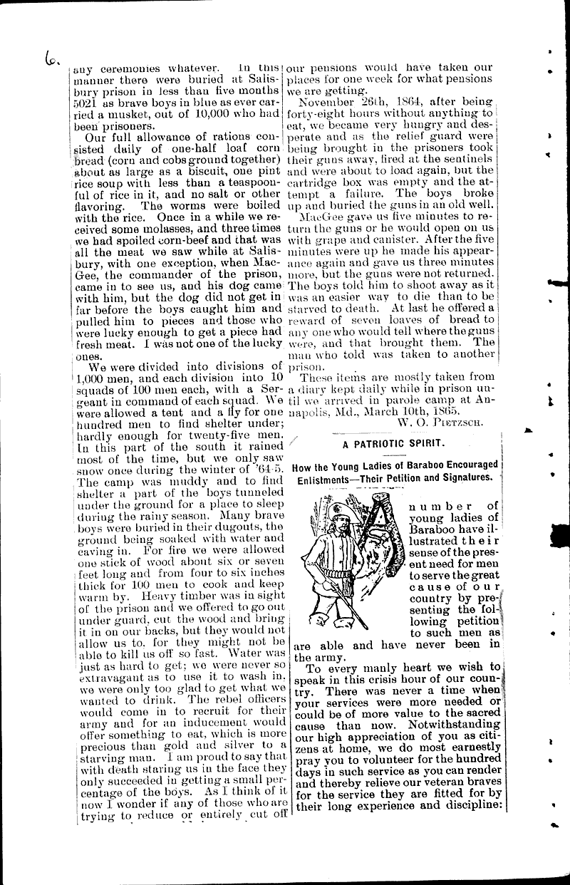 Source: Baraboo Republic Topics: Civil War Date: 1895-05-30