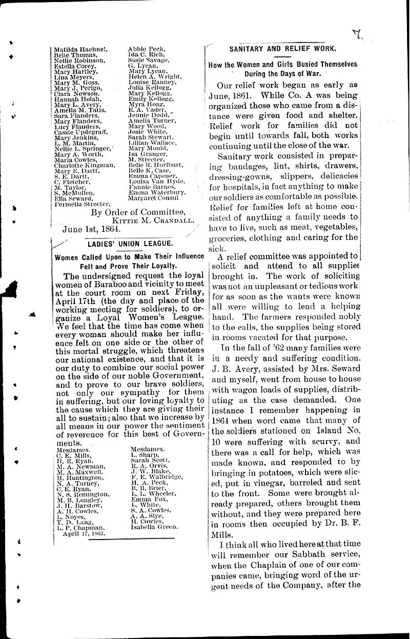  Source: Baraboo Republic Topics: Civil War Date: 1895-05-30