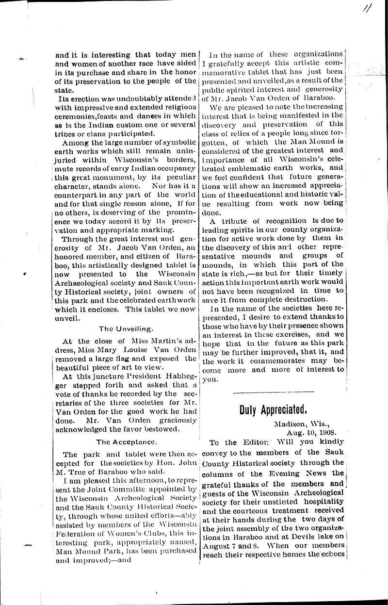  Source: Baraboo Daily News Date: 1908-08-13