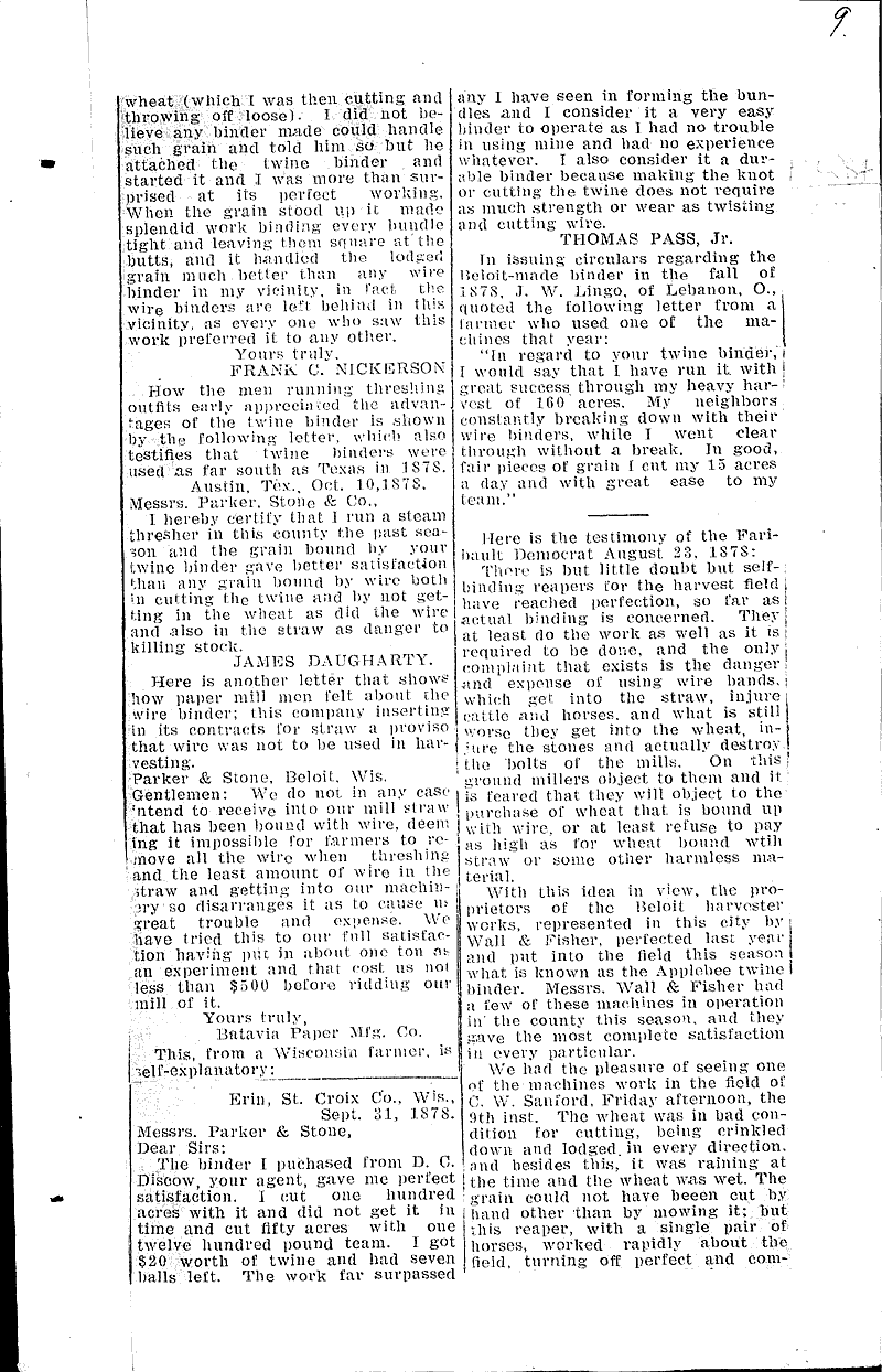 Source: Beloit Daily News Topics: Industry Date: 1911-06-01