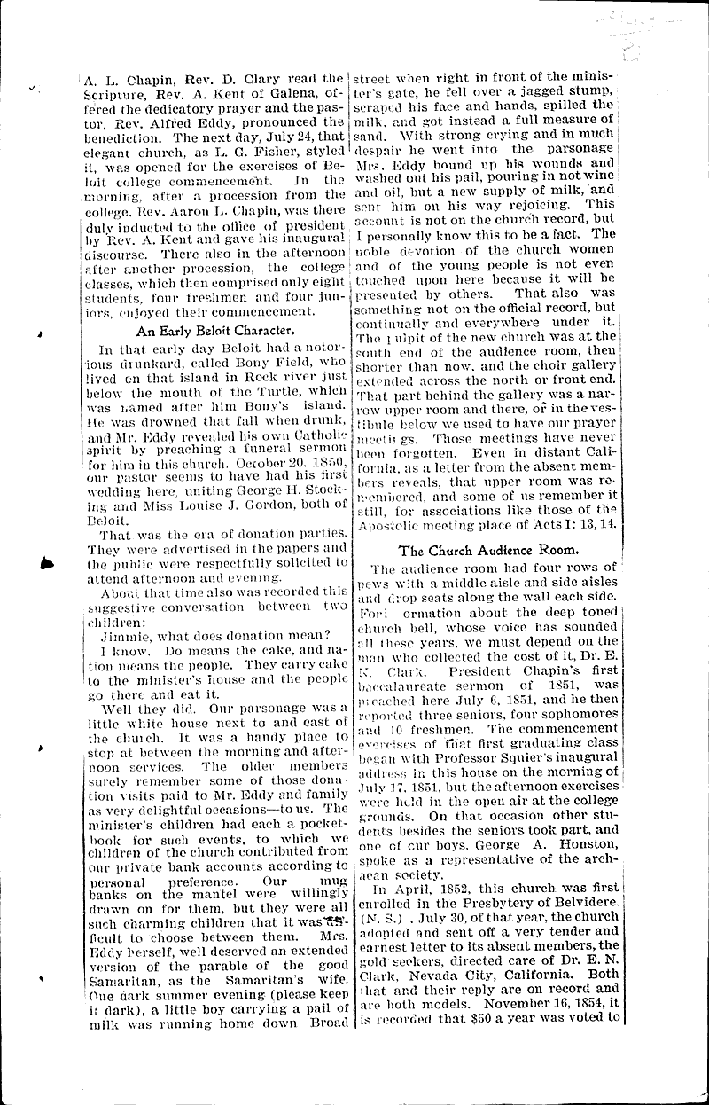  Source: Beloit Daily News Topics: Church History Date: 1899-03-24