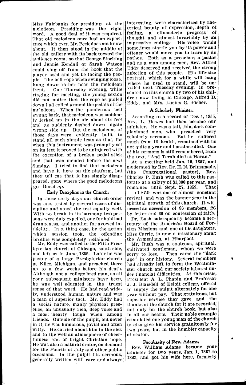  Source: Beloit Daily News Topics: Church History Date: 1899-03-24