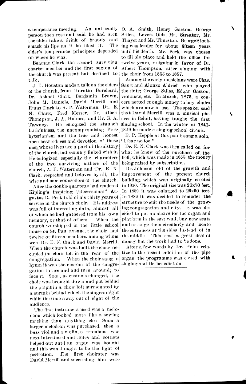  Source: Beloit Daily News Topics: Church History Date: 1899-03-24