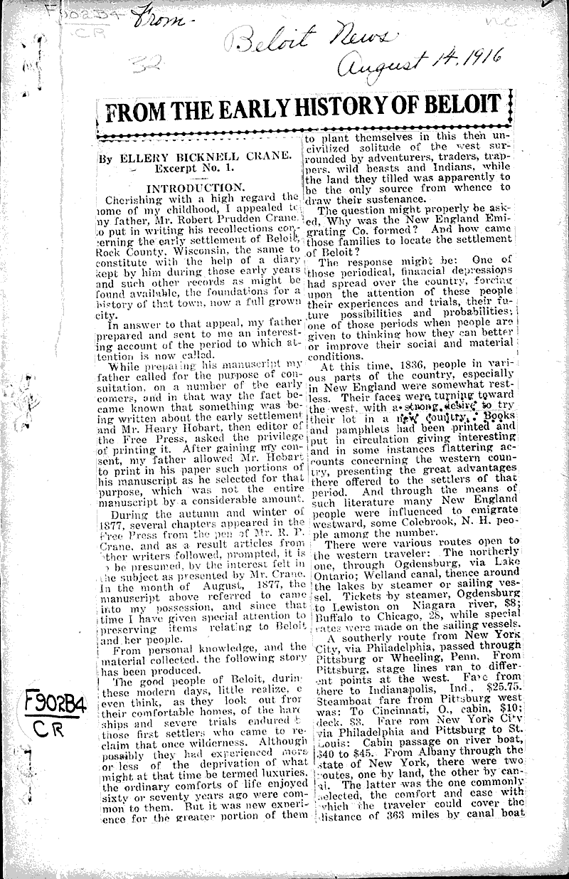  Source: Beloit News Date: 1916-08-14