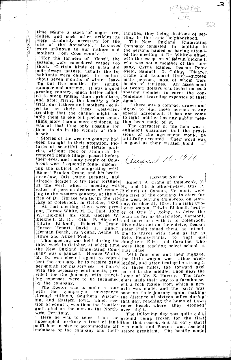 From the early days of Beloit Newspaper Article/Clipping Wisconsin