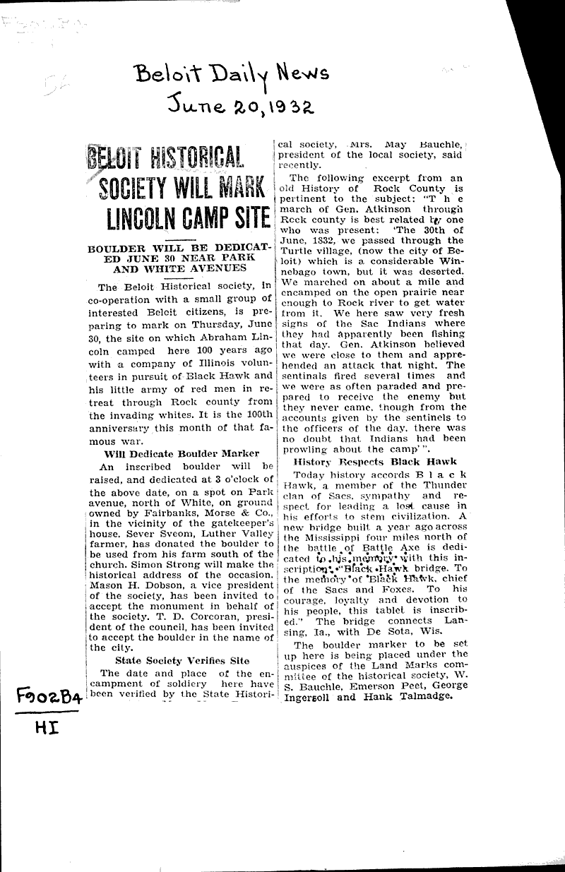  Source: Beloit Daily News Topics: Education Date: 1932-06-20