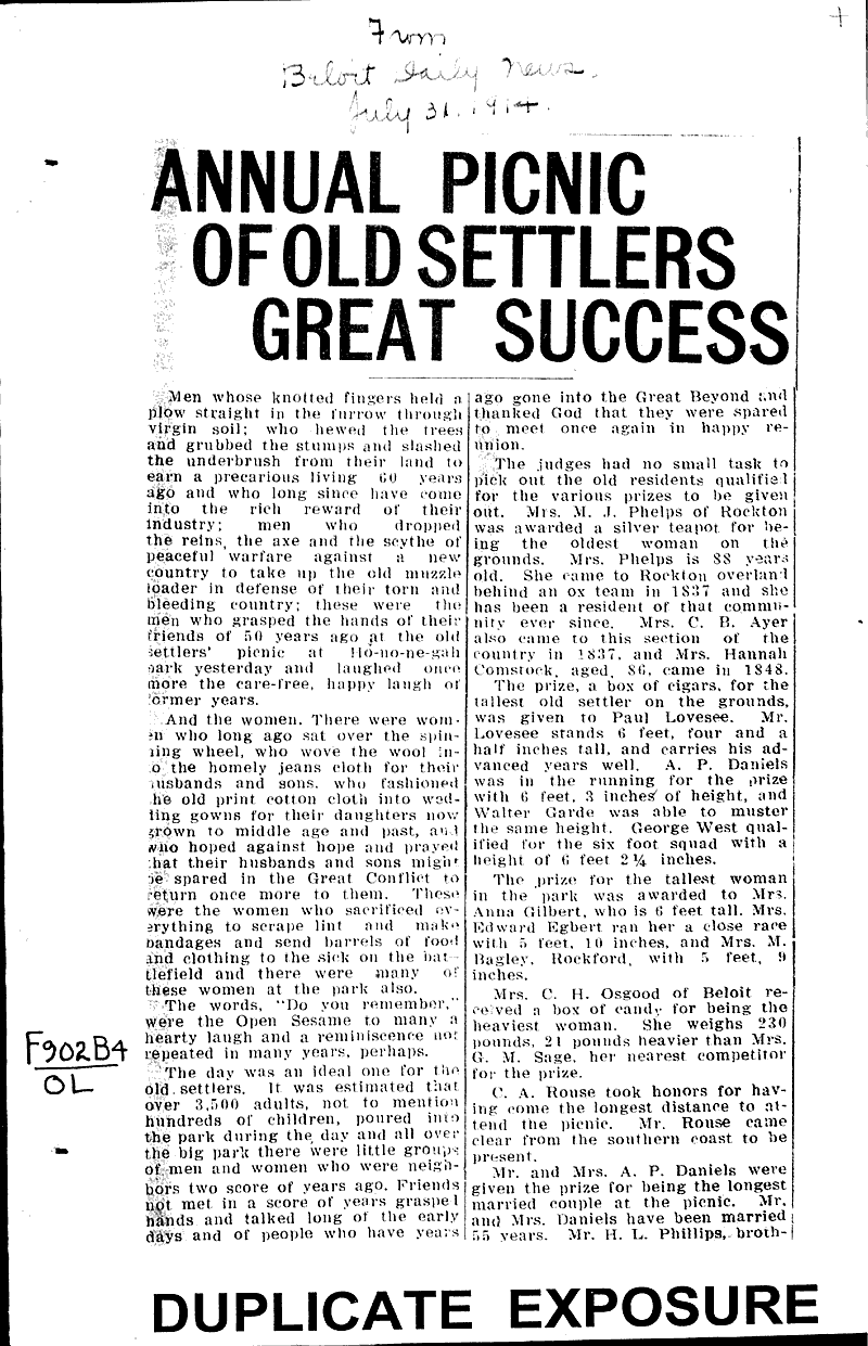  Source: Beloit Daily News Date: 1914-07-31