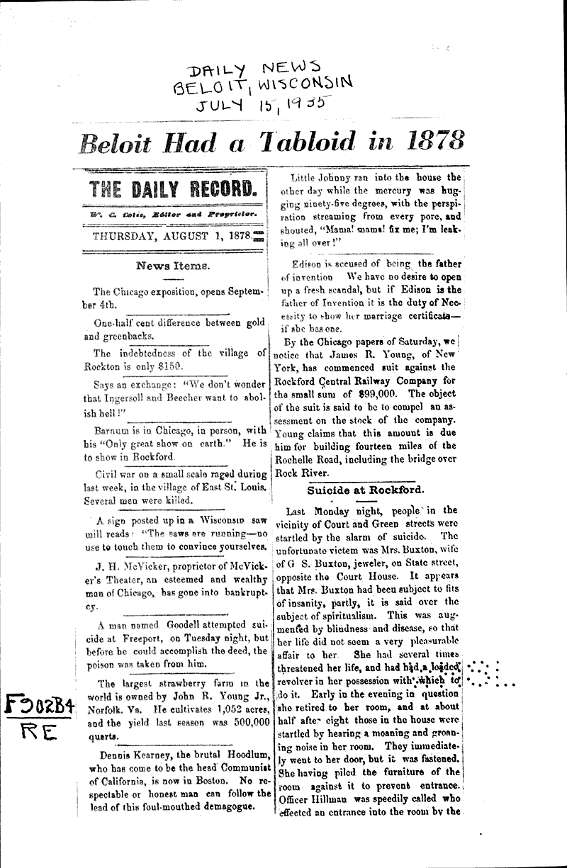  Source: Beloit Daily News Date: 1935-07-15