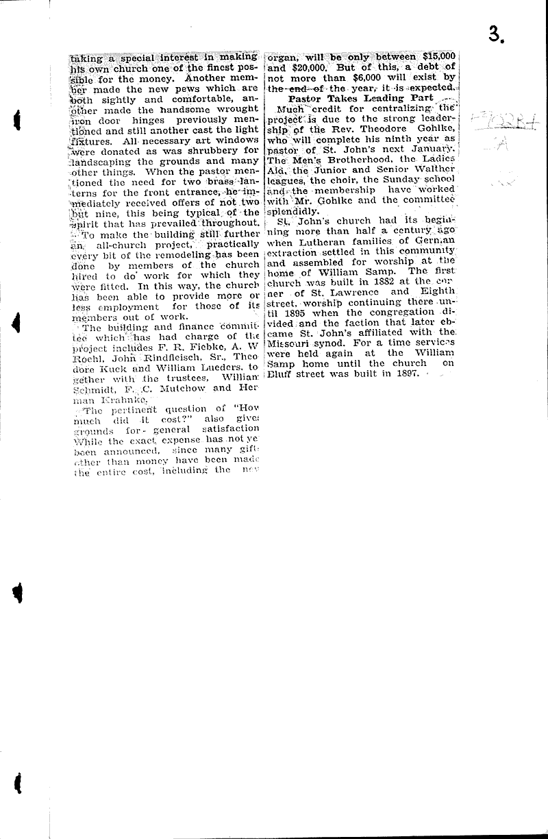  Source: Beloit Daily News Topics: Church History Date: 1931-09-10
