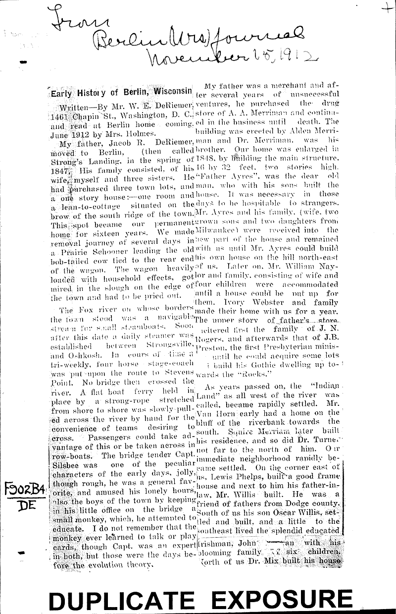  Source: Berlin Journal Date: 1912-11-14