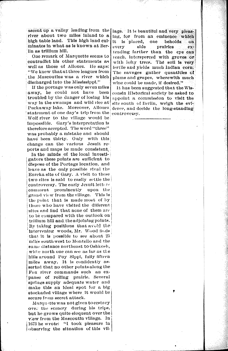 Historical Berlin Newspaper Article/Clipping Wisconsin Historical