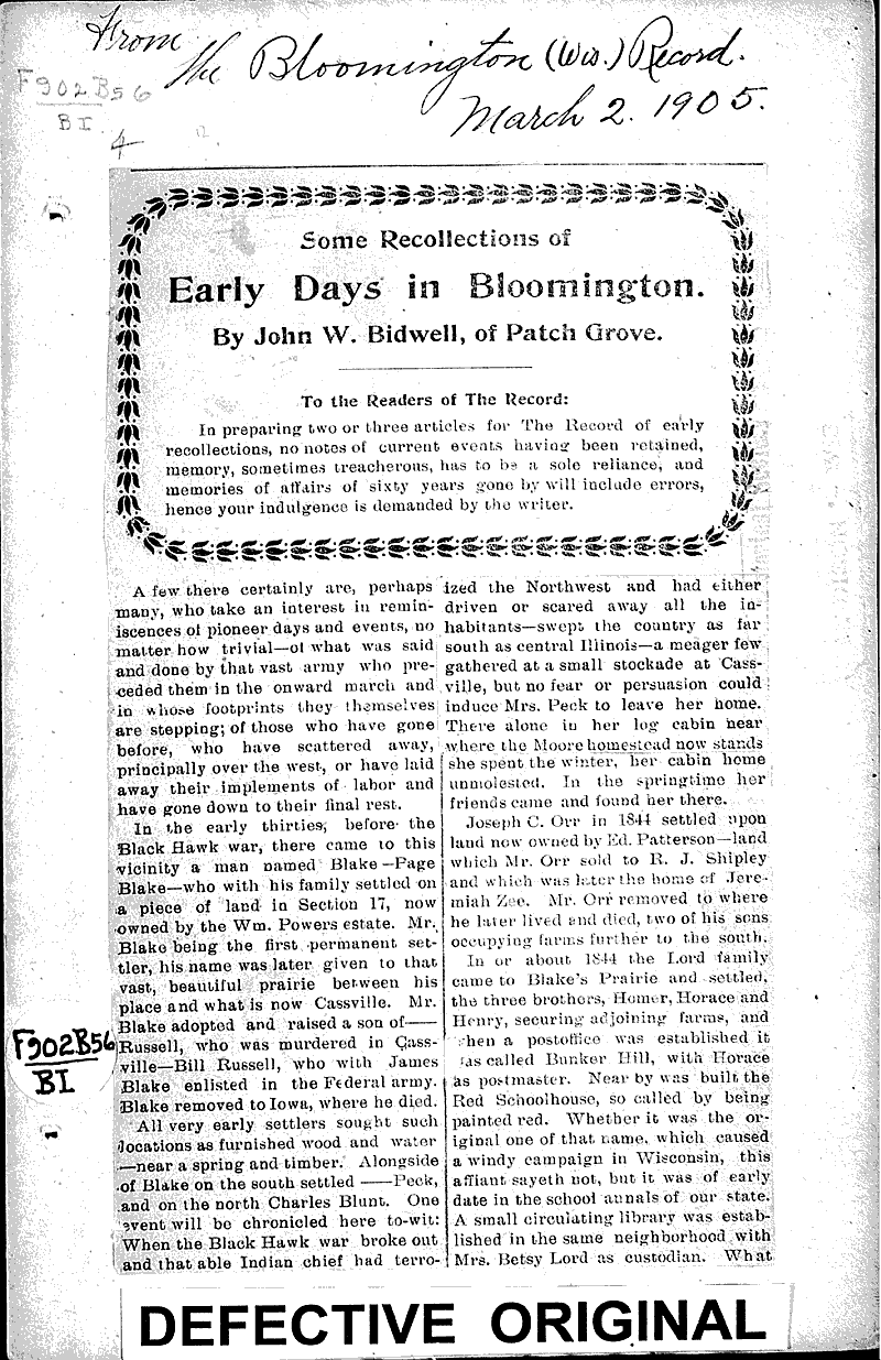 Source: Bloomington Record Date: 1905-03-02