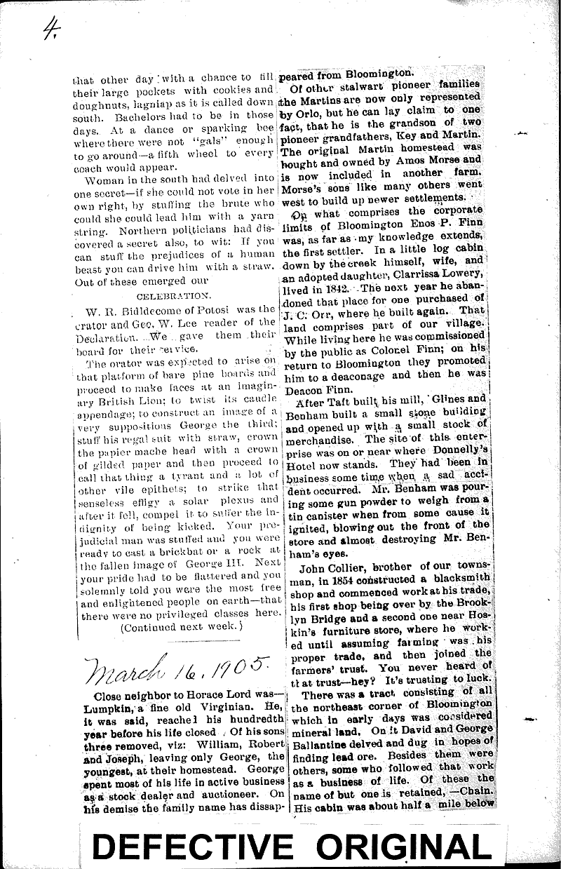  Source: Bloomington Record Date: 1905-03-02