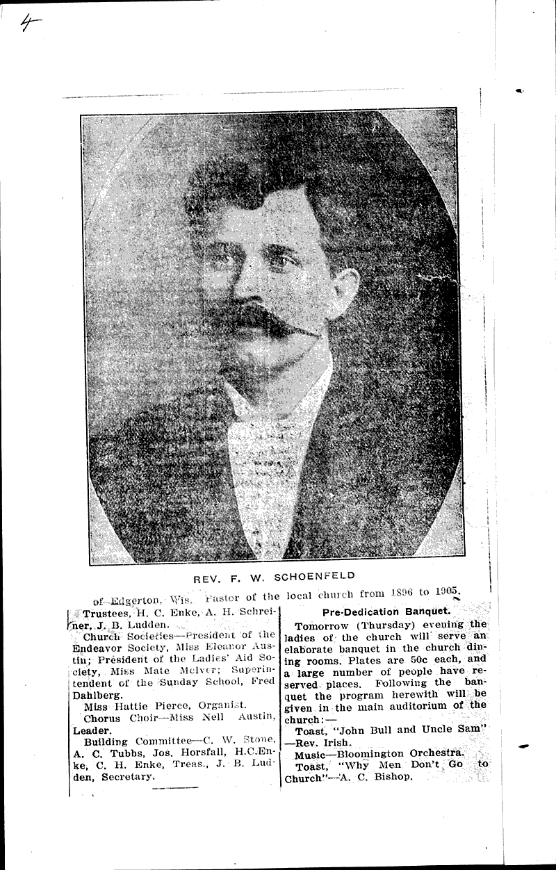  Source: Bloomington Record Topics: Church History Date: 1915-01-27